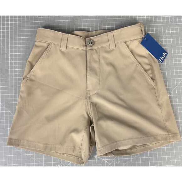 Huk Womens Pursuit Knit-Waist Shorts Tan/Khaki Size Large - Picture 1 of 7